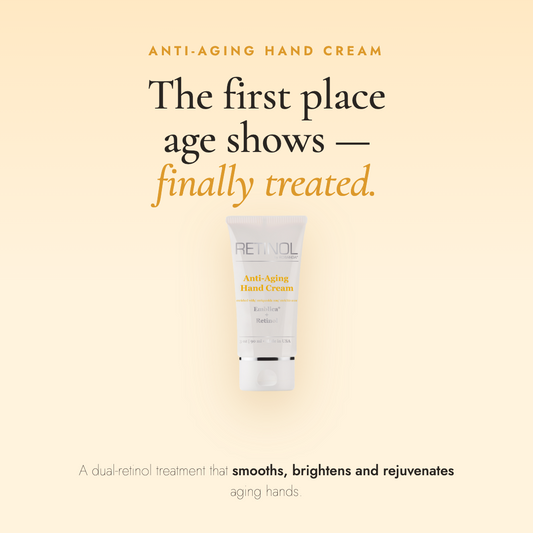Retinol by Robanda Anti-Aging Hand Cream — 0.5% retinol hand treatment for age spots, crepey skin and uneven tone