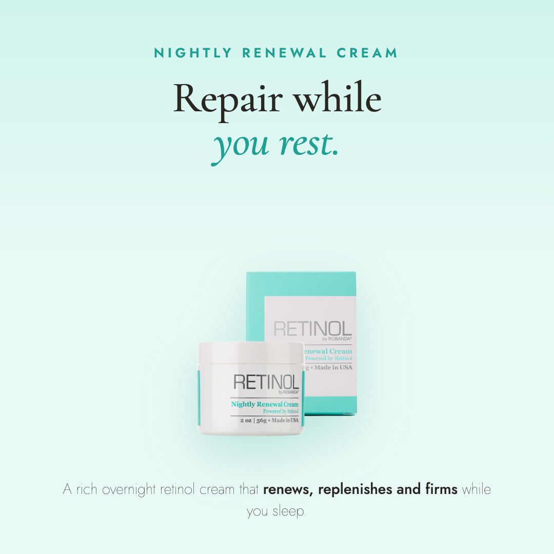 Retinol by Robanda Nightly Renewal Cream — rich 0.5% retinol night cream for overnight repair
